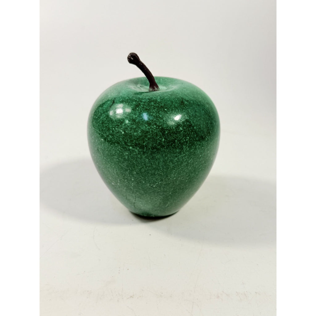Paperweight Marble Apple Green Fruit Paper weight Polished Solid Natural Stone Realistic Stem Teacher Gift Office Home Kitchen Decor