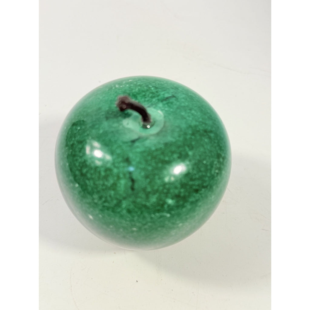 Paperweight Marble Apple Green Fruit Paper weight Polished Solid Natural Stone Realistic Stem Teacher Gift Office Home Kitchen Decor