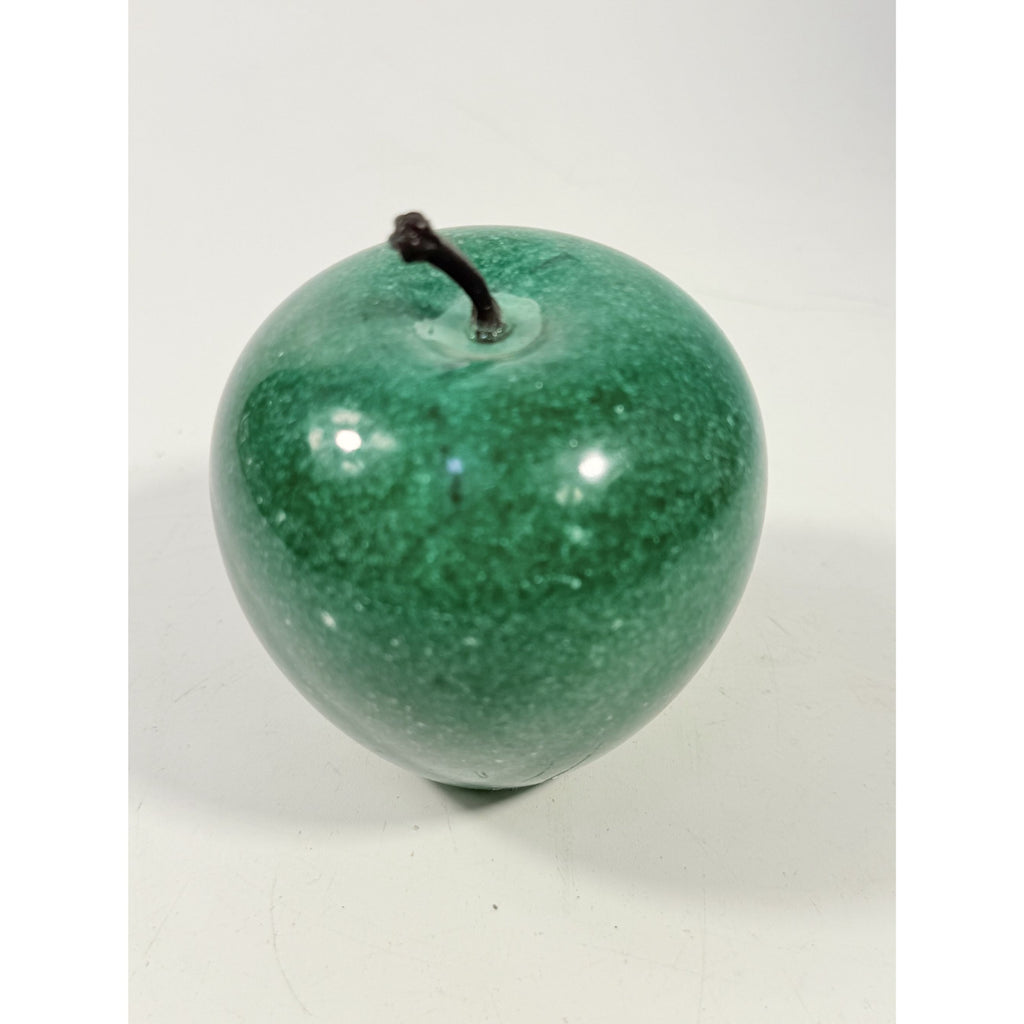 Paperweight Marble Apple Green Fruit Paper weight Polished Solid Natural Stone Realistic Stem Teacher Gift Office Home Kitchen Decor