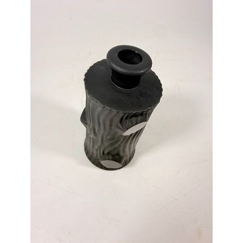 Perfume Botte Black Satin Art Glass 1930s Art Deco French Tree Trunk Shaped Vintage Collectible Glassware France