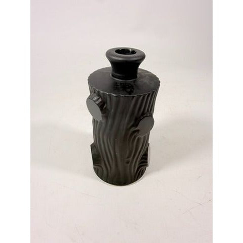 Perfume Botte Black Satin Art Glass 1930s Art Deco French Tree Trunk Shaped Vintage Collectible Glassware France
