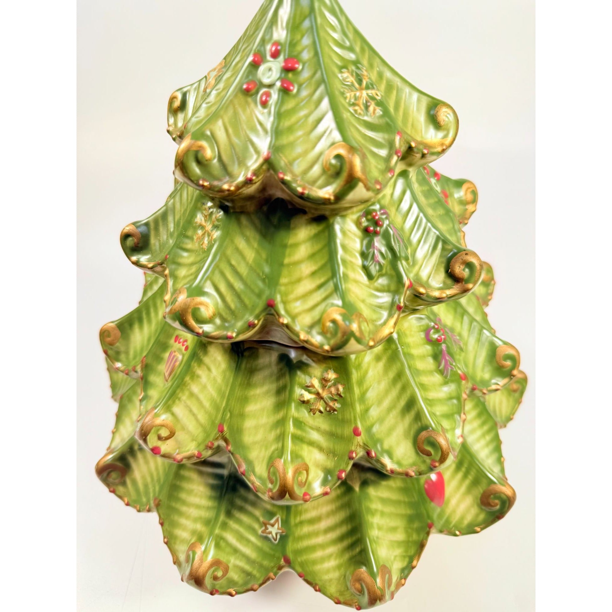 Cookie Jar Christmas Tree Pfaltzgraff Sculpted Holiday Spice Cermamic Holiday Kitchen  Decor | Seasonal Decorative Accents Lid and Base