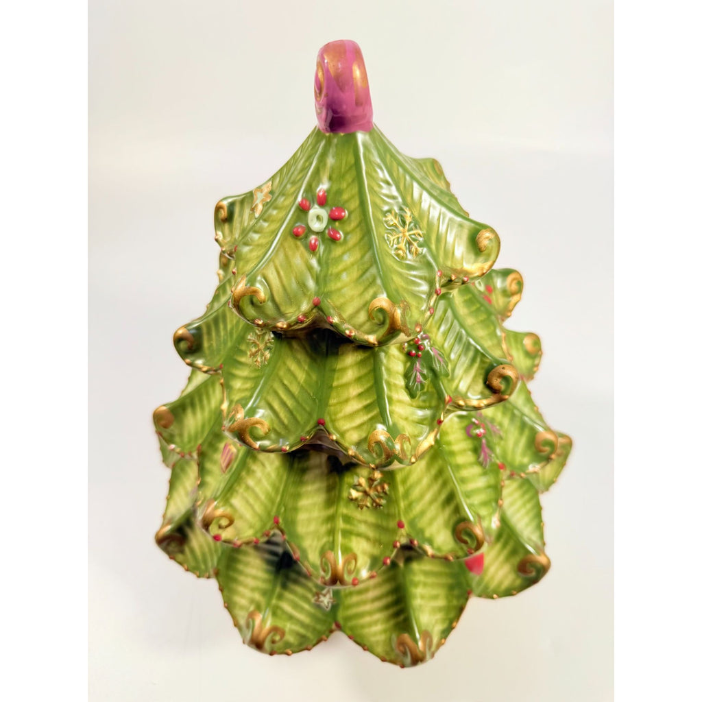 Cookie Jar Christmas Tree Pfaltzgraff Sculpted Holiday Spice Cermamic Holiday Kitchen  Decor | Seasonal Decorative Accents Lid and Base