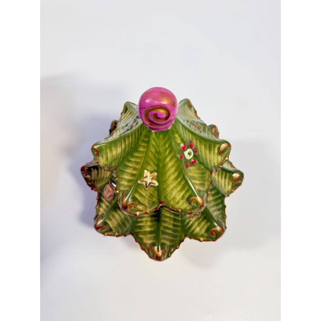 Cookie Jar Christmas Tree Pfaltzgraff Sculpted Holiday Spice Cermamic Holiday Kitchen  Decor | Seasonal Decorative Accents Lid and Base