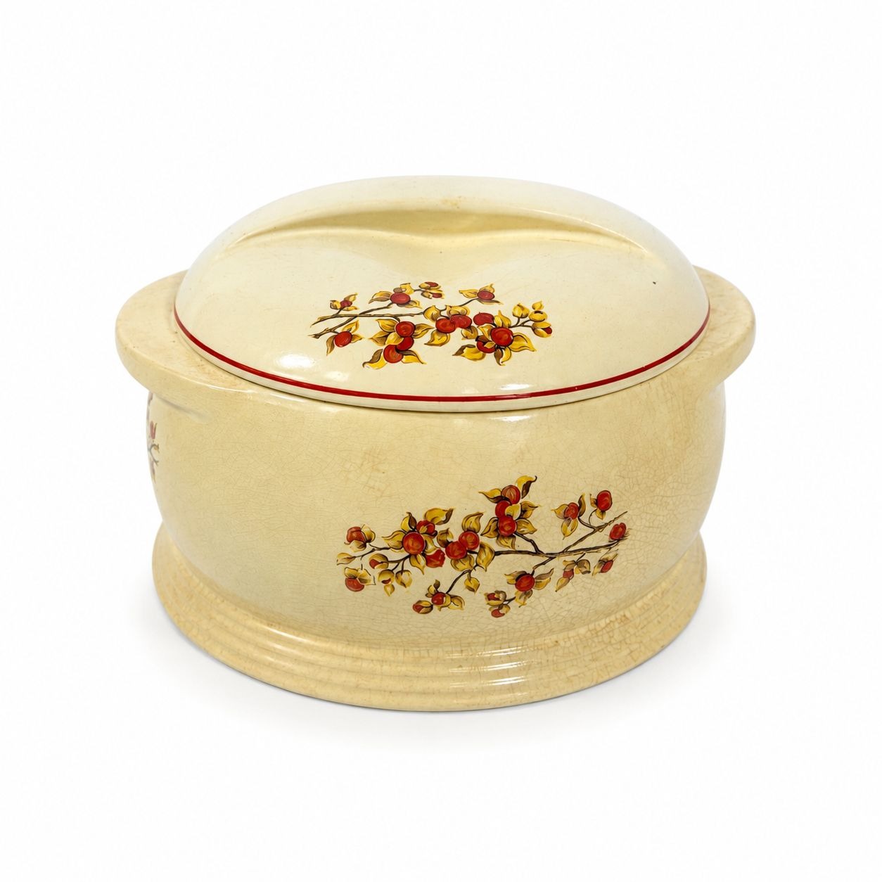 Ironstone Lidded Casserole 2.25 qt Vintage Universal Cambridge Pottery BitterSweet  Made Farmhouse Rustic Primitive Granny Core