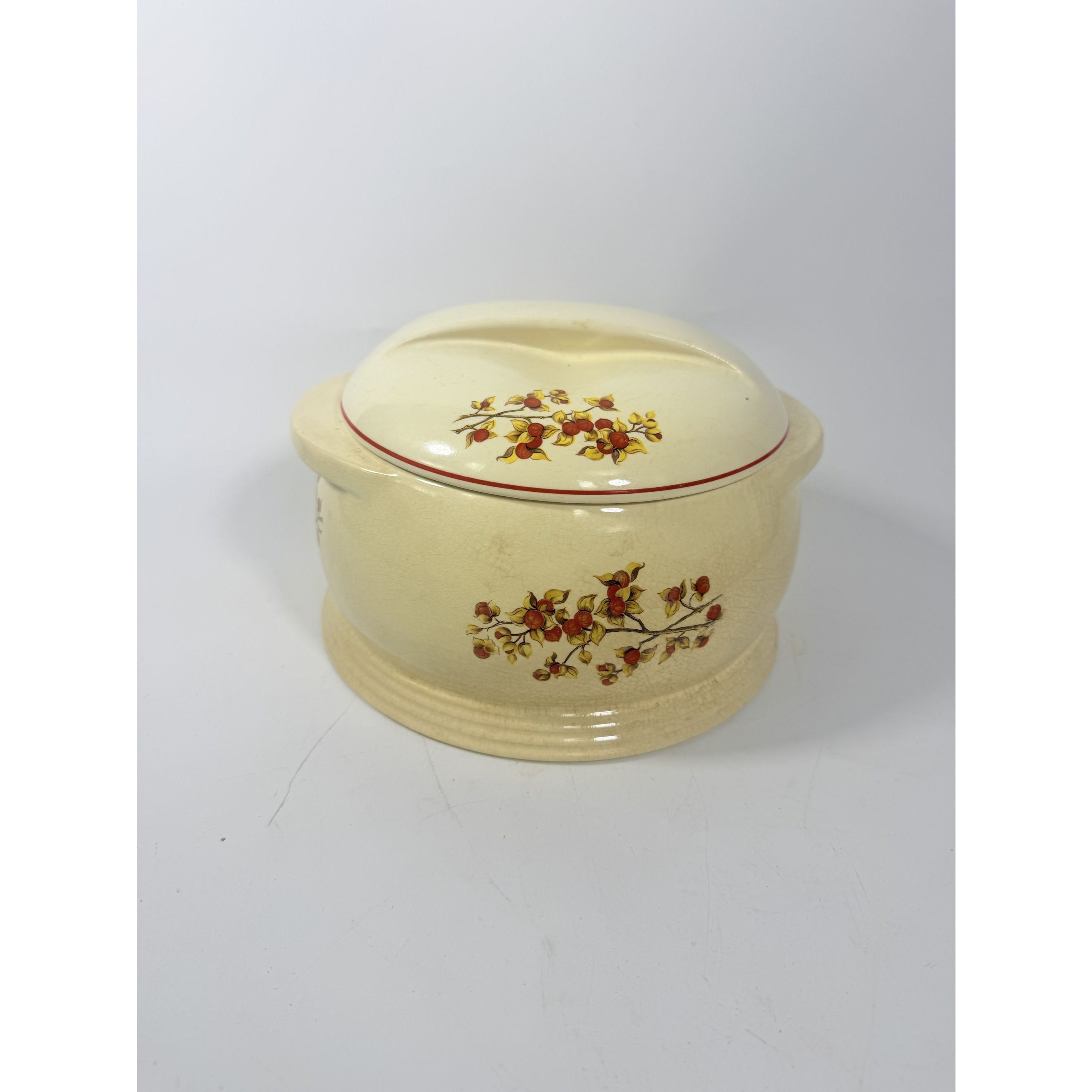Ironstone Lidded Casserole 2.25 qt Vintage Universal Cambridge Pottery BitterSweet  Made Farmhouse Rustic Primitive Granny Core