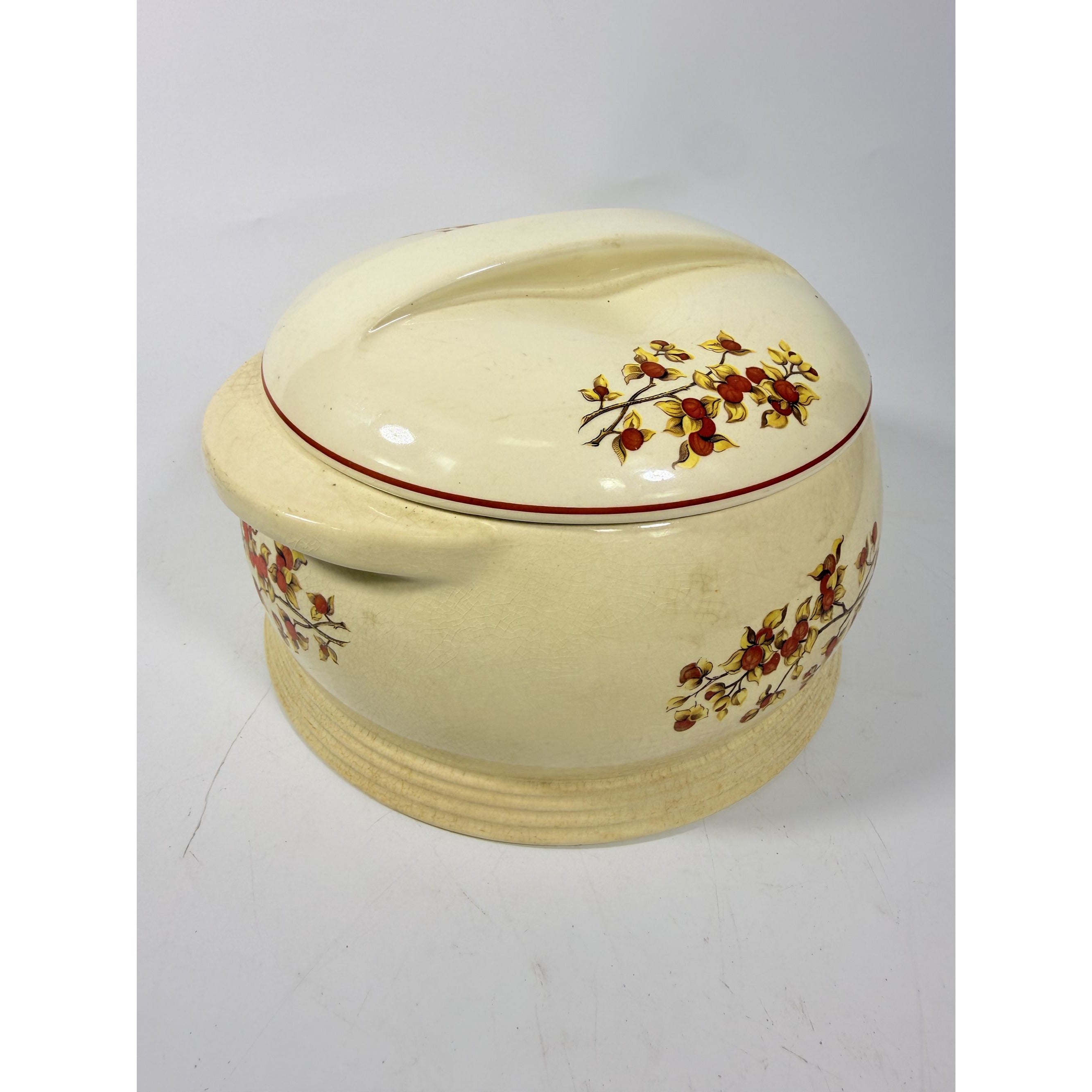 Ironstone Lidded Casserole 2.25 qt Vintage Universal Cambridge Pottery BitterSweet  Made Farmhouse Rustic Primitive Granny Core