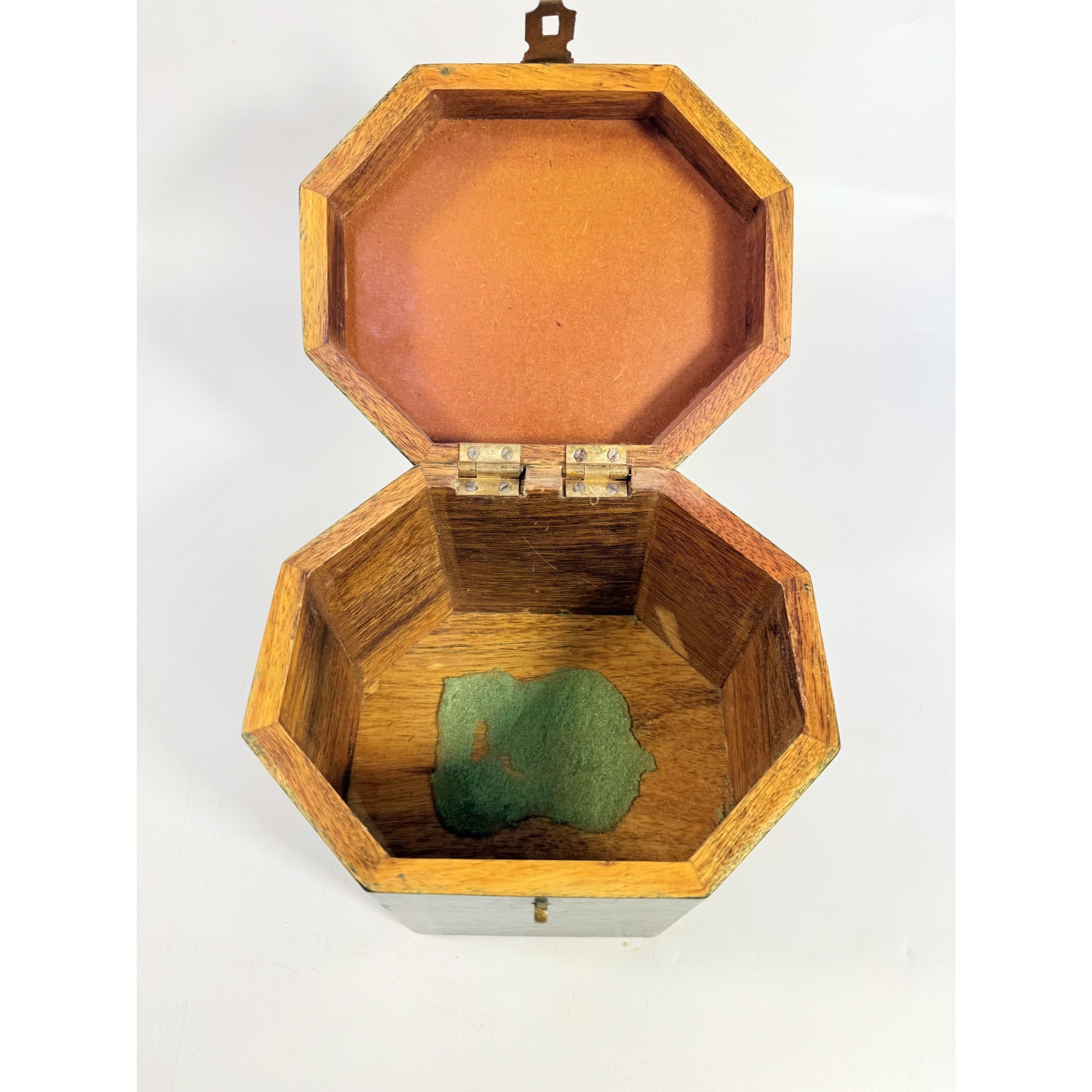 Wooden Keepsake Box Vintage Hand-Painted Garden Gate Flowers Trellis Octagon Wood Storage Box Boudier Dresser Purse Box Spring Cottage