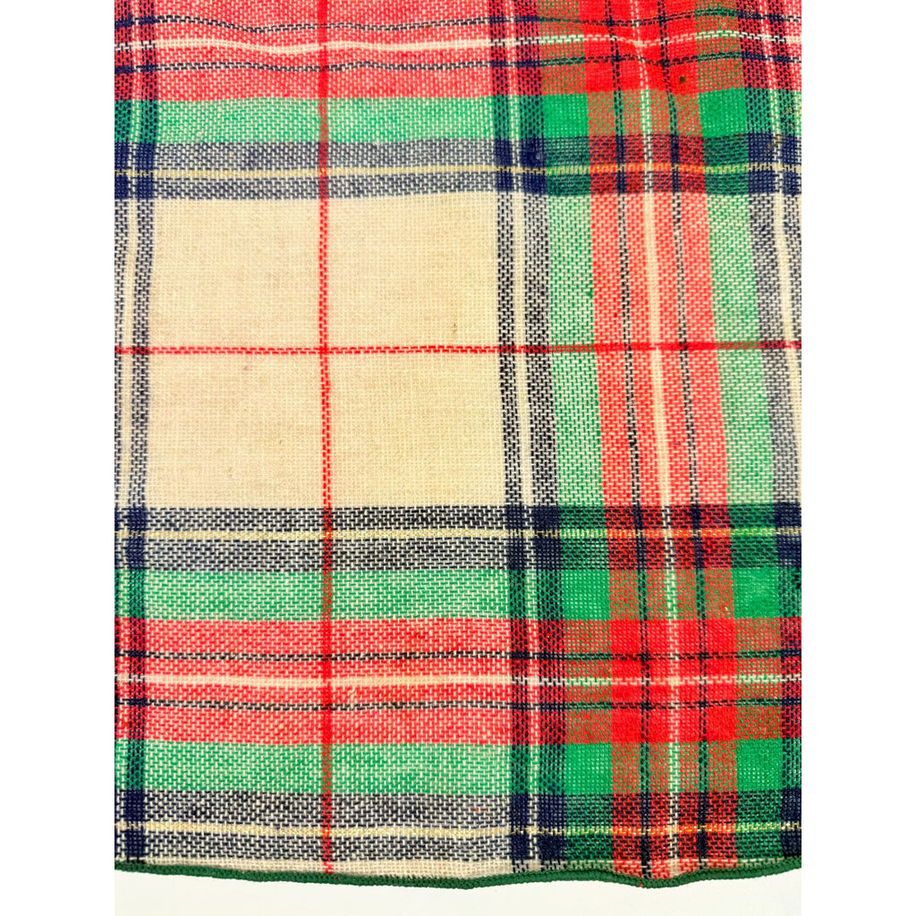 Placemats Set 4 Christmas Winter Ralph Lauren Style Holiday | Plaid Tartan Gold Red Green Blue