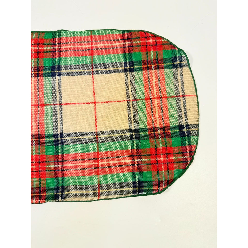 Placemats Set 4 Christmas Winter Ralph Lauren Style Holiday | Plaid Tartan Gold Red Green Blue