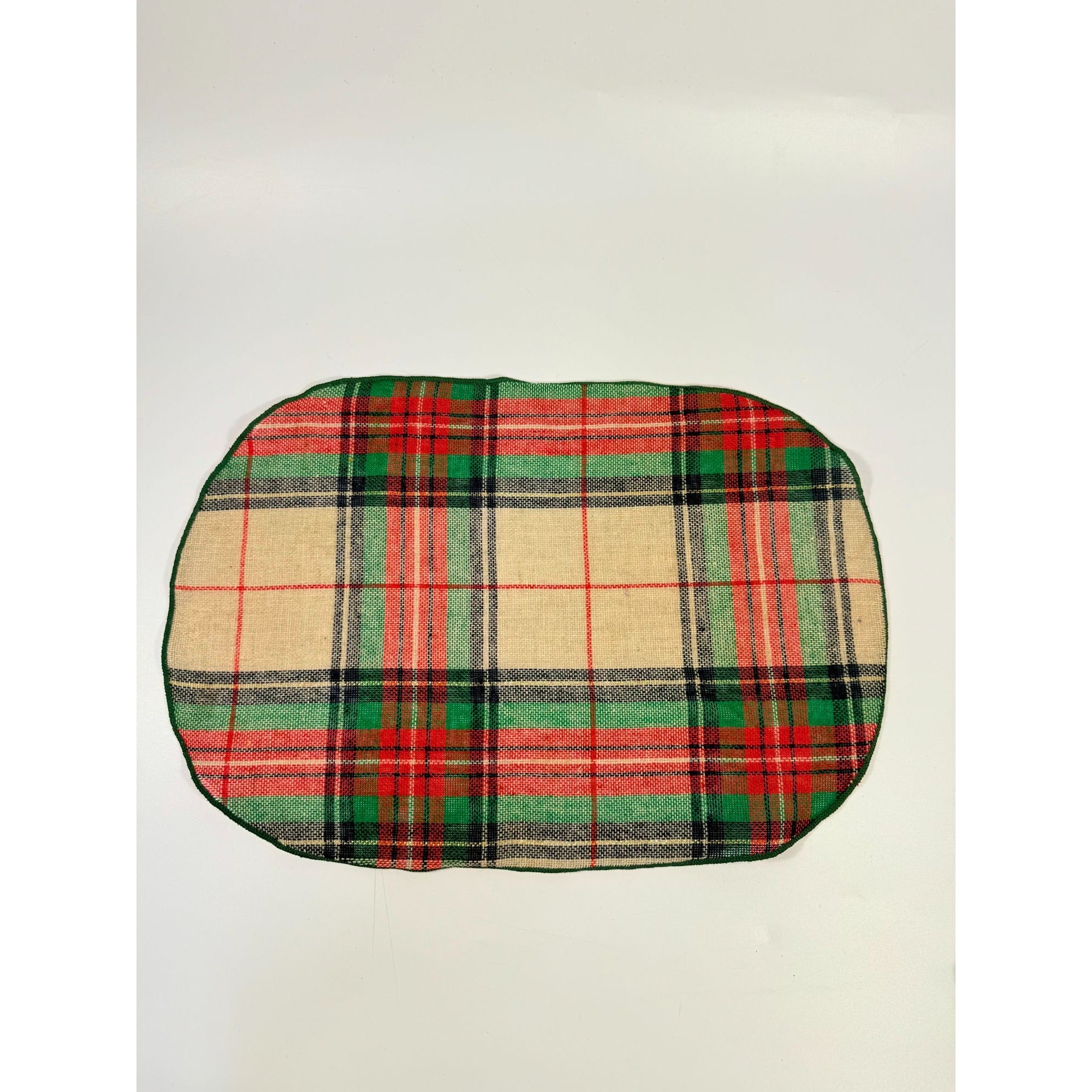 Placemats Set 4 Christmas Winter Ralph Lauren Style Holiday | Plaid Tartan Gold Red Green Blue