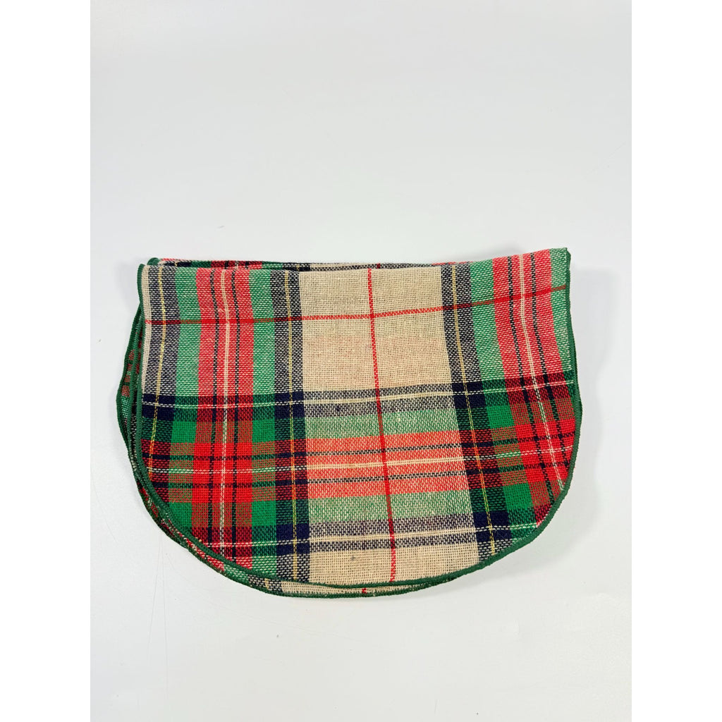 Placemats Set 4 Christmas Winter Ralph Lauren Style Holiday | Plaid Tartan Gold Red Green Blue