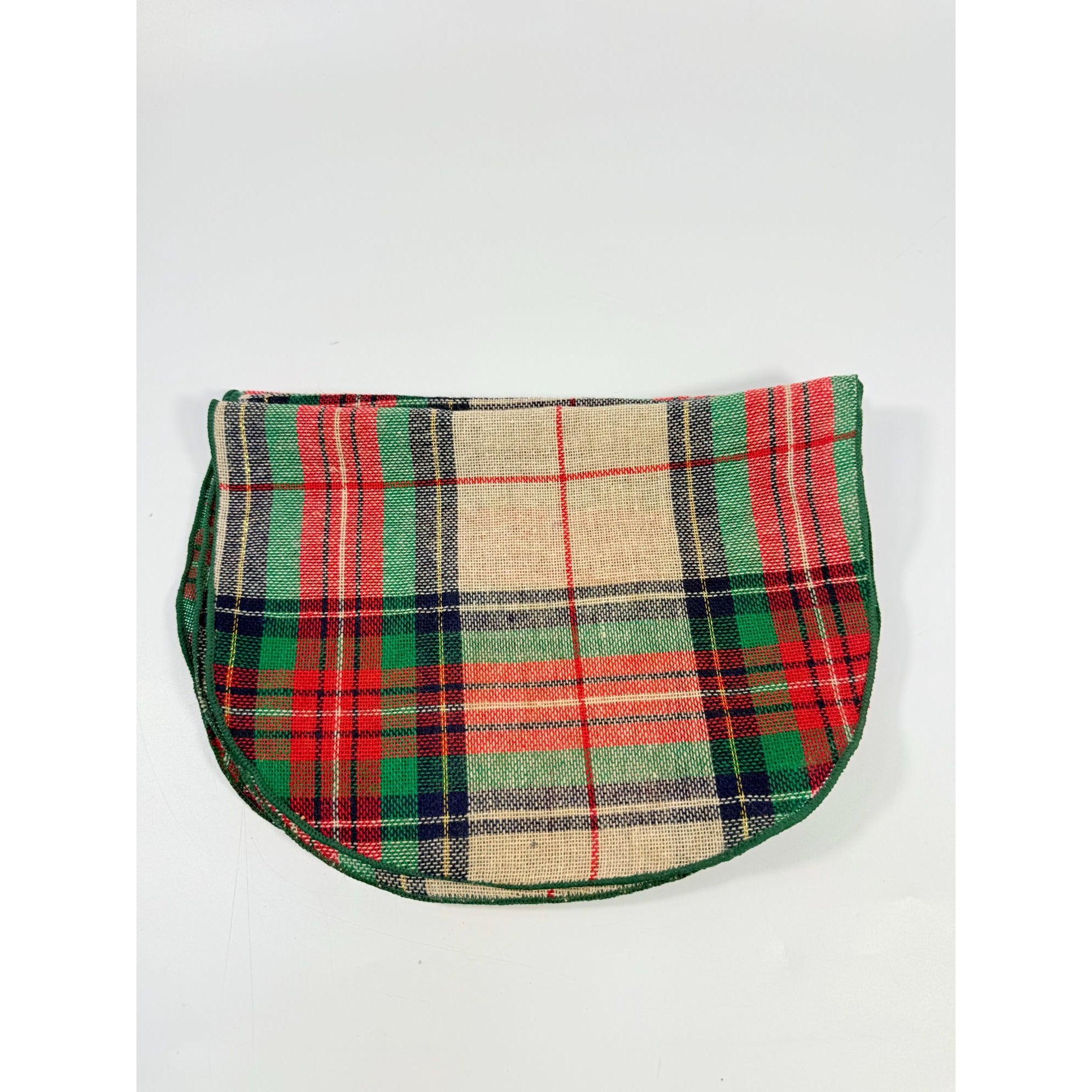 Placemats Set 4 Christmas Winter Ralph Lauren Style Holiday | Plaid Tartan Gold Red Green Blue
