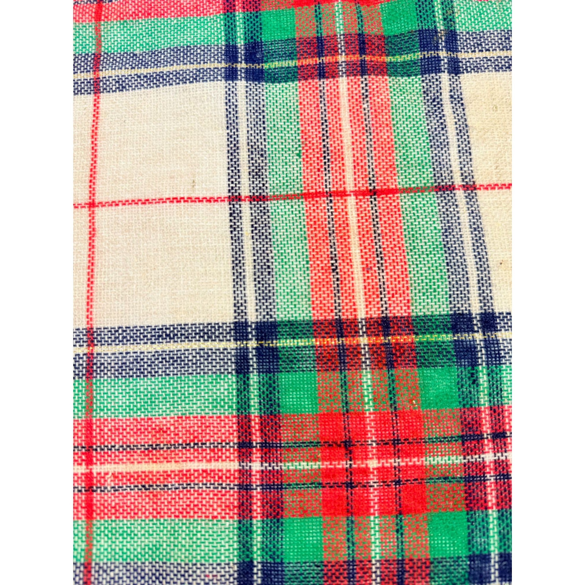 Placemats Set 4 Christmas Winter Ralph Lauren Style Holiday | Plaid Tartan Gold Red Green Blue