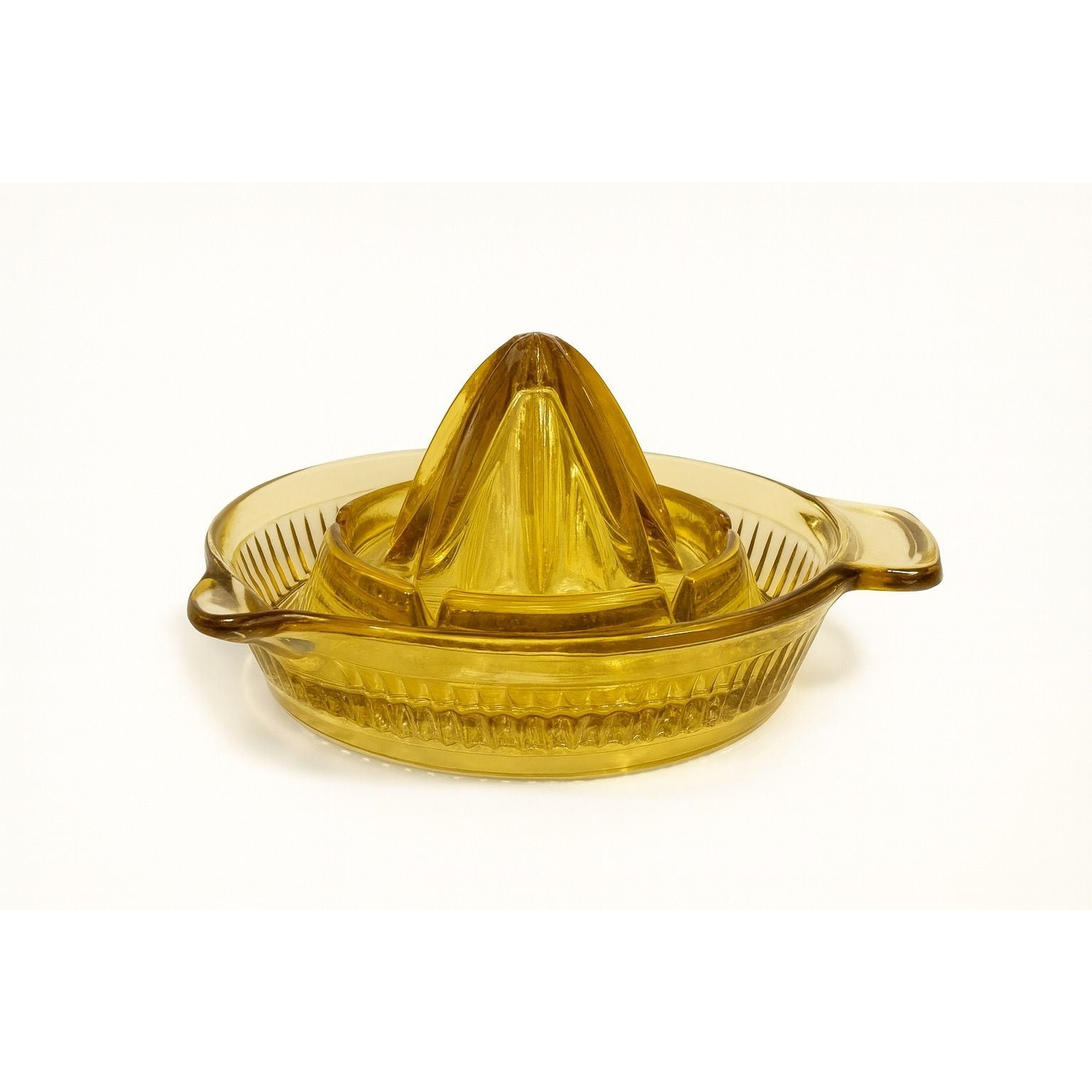 Amber Juicer Reamer 1930s Amber Orange Glass Vintage Glassware Kitchen Tools Untensil Partyware Cooking Kitchenware Breakfast Juice