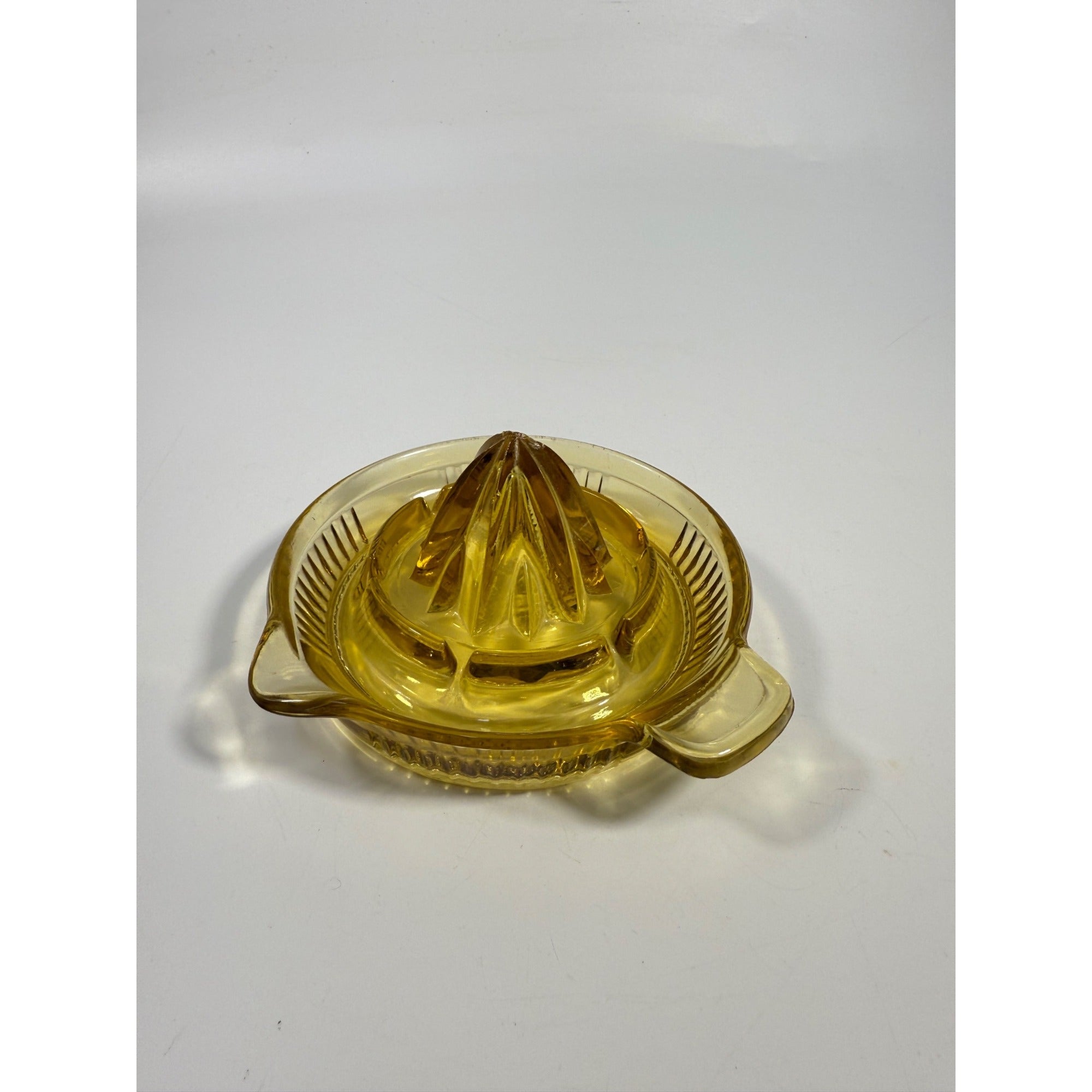 Amber Juicer Reamer 1930s Amber Orange Glass Vintage Glassware Kitchen Tools Untensil Partyware Cooking Kitchenware Breakfast Juice