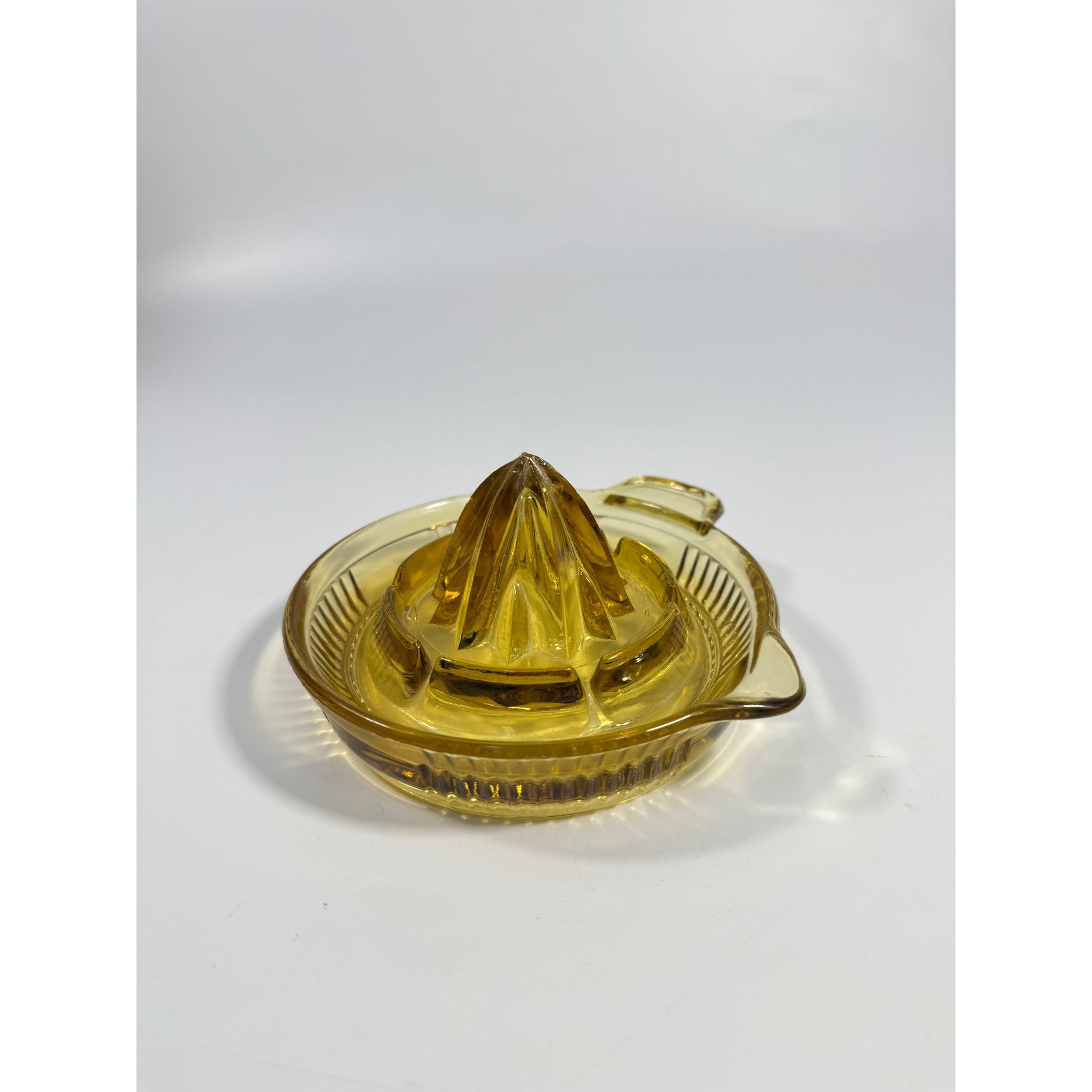 Amber Juicer Reamer 1930s Amber Orange Glass Vintage Glassware Kitchen Tools Untensil Partyware Cooking Kitchenware Breakfast Juice