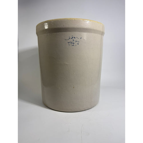 Antique Stoneware Crock Robinson Ransbottom Blue Crown 5 Gallon 1910s Made in USA Farmhouse Primitive Country Kitchen Rustic Cottage Granny