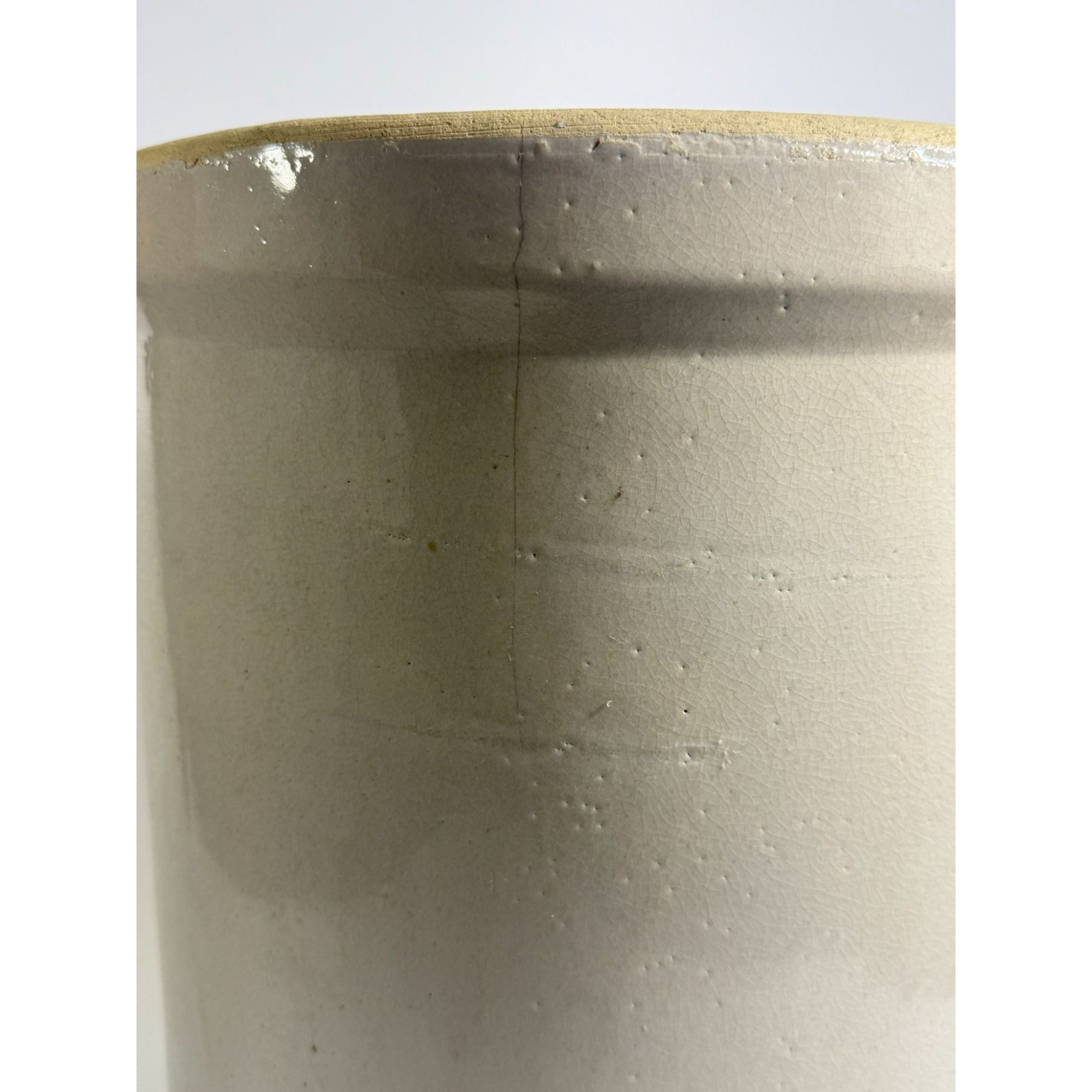 Antique Stoneware Crock Robinson Ransbottom Blue Crown 5 Gallon 1910s Made in USA Farmhouse Primitive Country Kitchen Rustic Cottage Granny