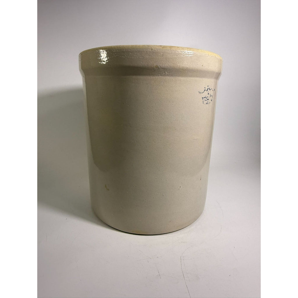 Antique Stoneware Crock Robinson Ransbottom Blue Crown 5 Gallon 1910s Made in USA Farmhouse Primitive Country Kitchen Rustic Cottage Granny