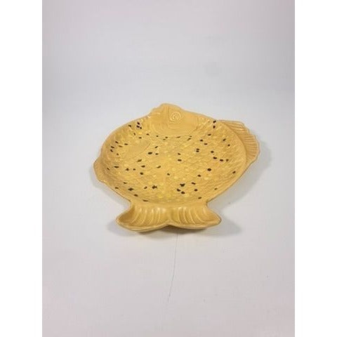 Serving Plate Platter Olives or Pickles Fish Holland Mold Hand Painted Mid Century Coastal Kitsch Vintage Scales Trinket Dish Gallery Wall