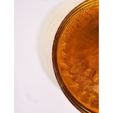 Glass Snack Plates  Indiana Glassware Sunburst Set 4 Amber Orange Mid Century Kitschy Retro Dinnerware Party Plates Hostess Set Replacement