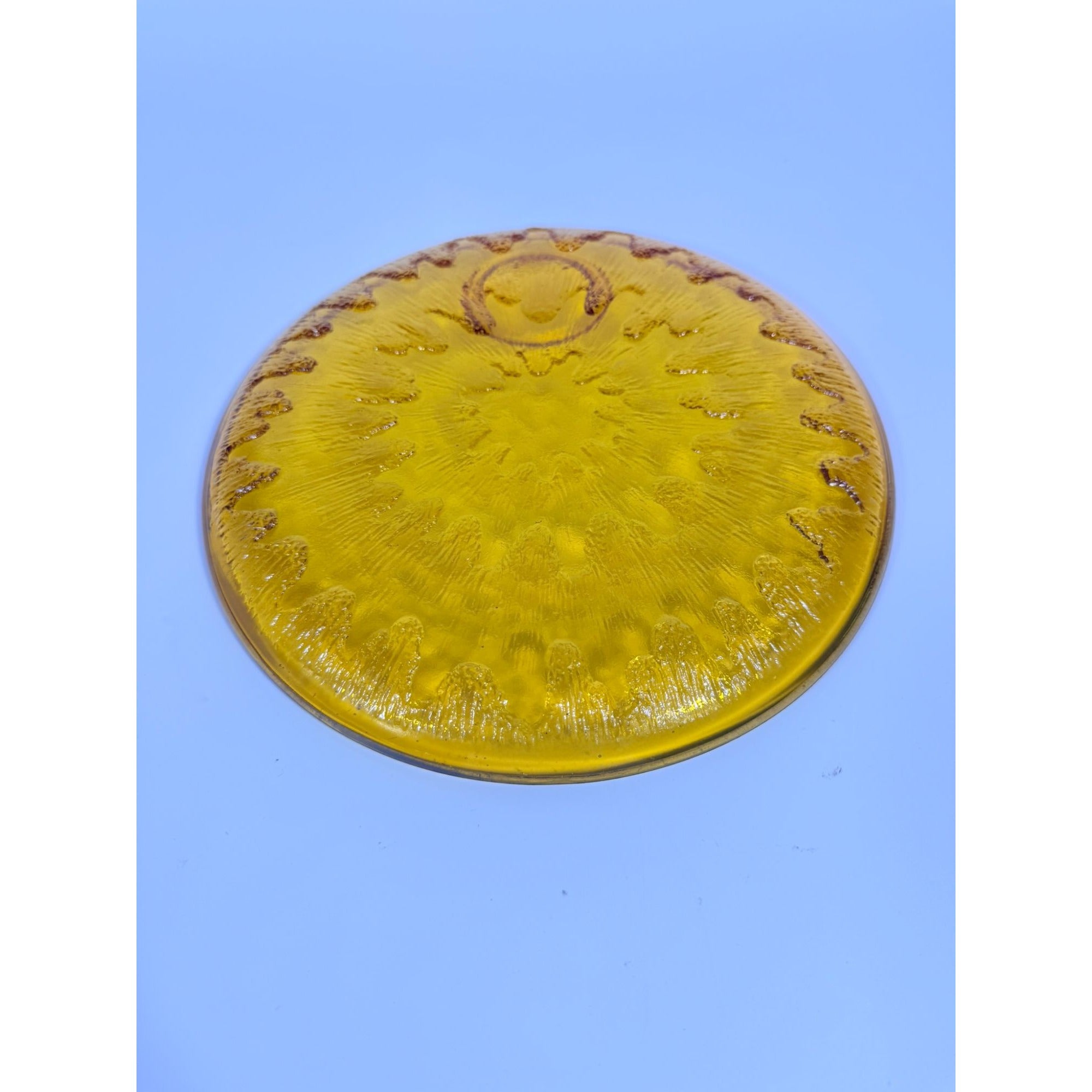Glass Snack Plates  Indiana Glassware Sunburst Set 4 Amber Orange Mid Century Kitschy Retro Dinnerware Party Plates Hostess Set Replacement