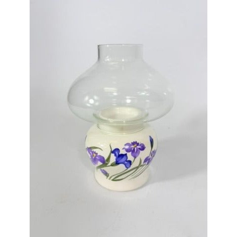 Hurricane Lamp Candle Holder Vintage Towle Classique Iris Candle Decorative Base Dome New Cottage Granny Core