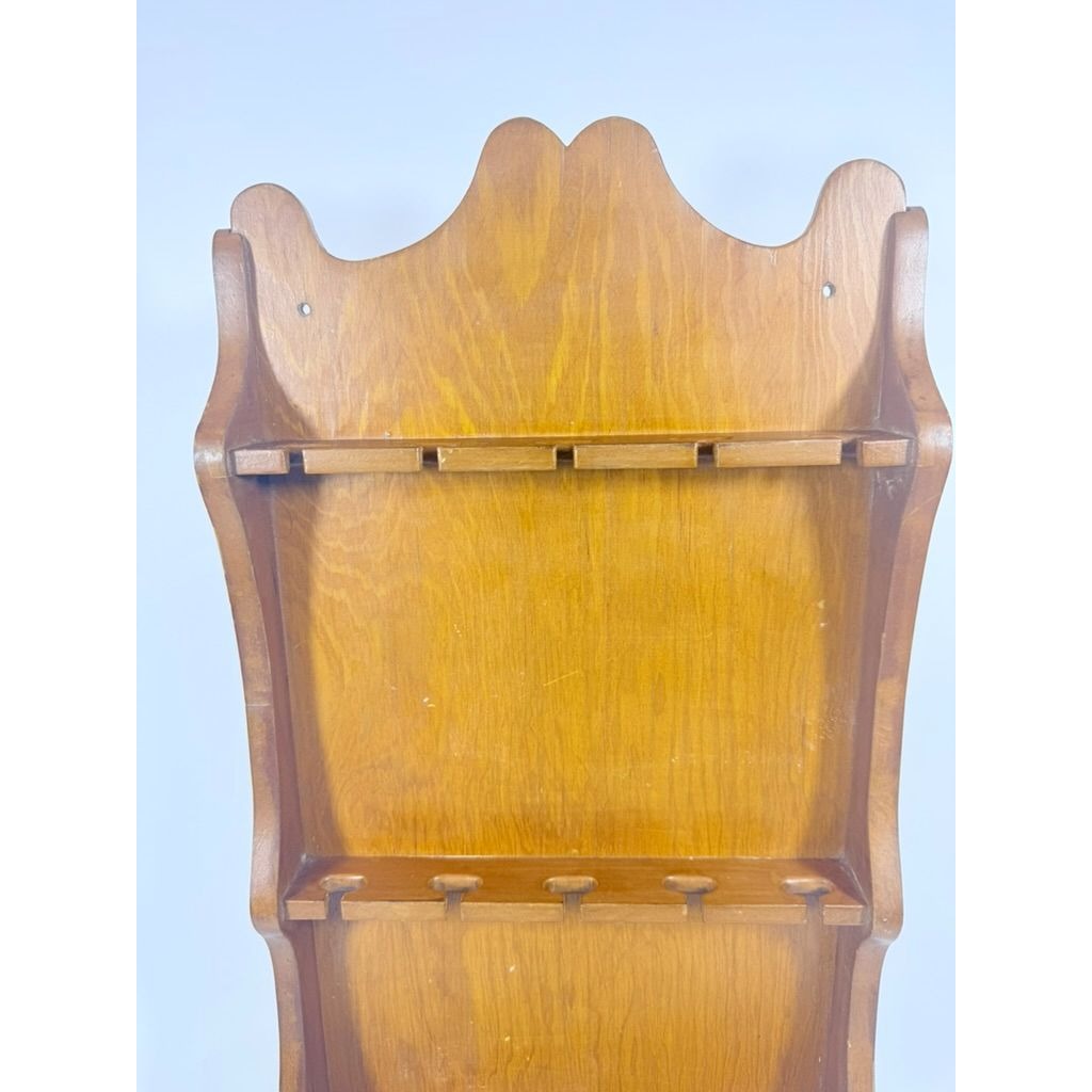 Wooden Spoon Holder Rack Wall Storage Vintage built-in Drawer 12 slots Handmade Signed Kitchen Home Decor Farmhouse Primitive Granny Core
