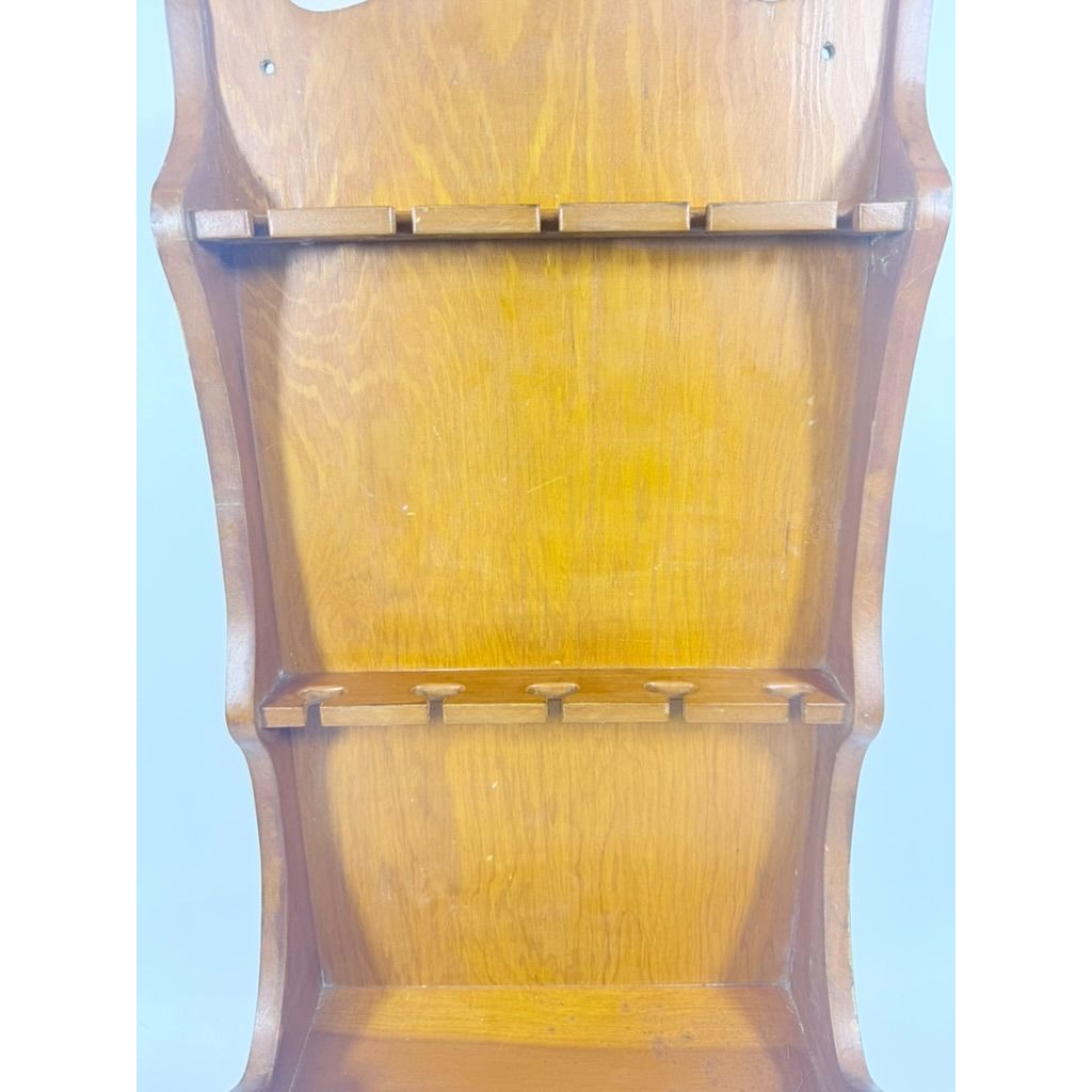 Wooden Spoon Holder Rack Wall Storage Vintage built-in Drawer 12 slots Handmade Signed Kitchen Home Decor Farmhouse Primitive Granny Core
