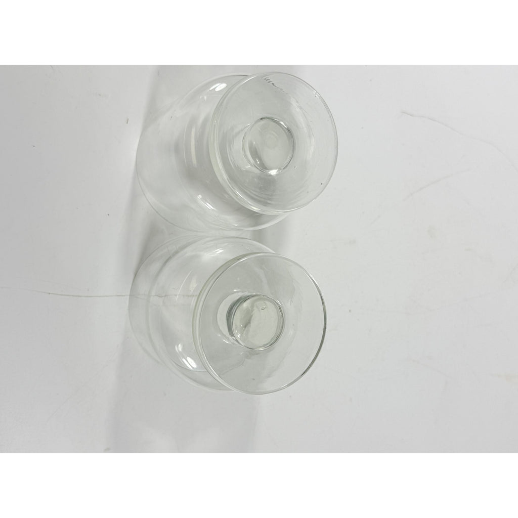 Whiskey Rocks Glasses Footed Set 2 Toscany Etched Crystal Clipper Vintage Glassware Barware Replacement Tumbler Nautical SchoonerMancave