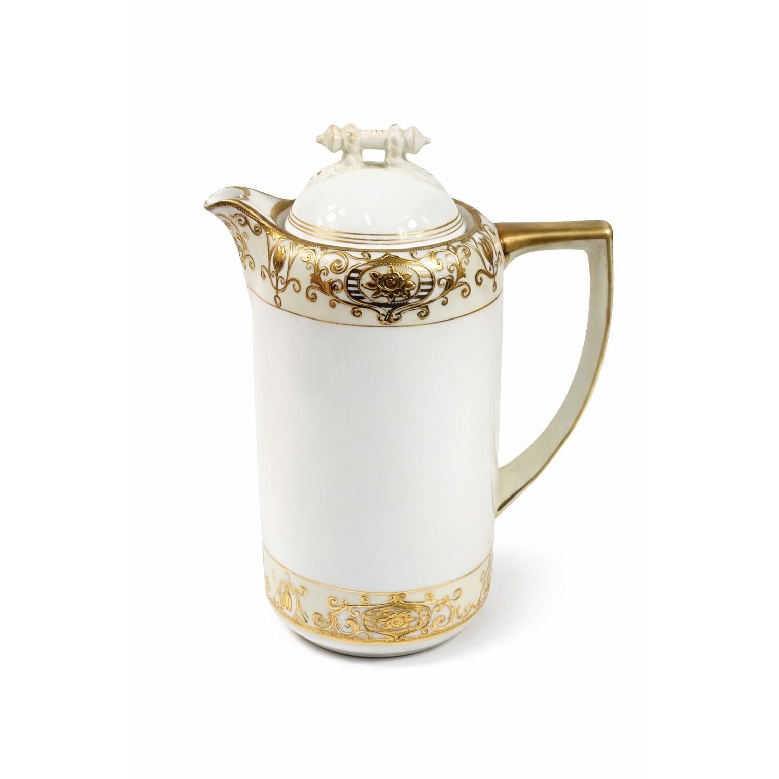 Chocolate Coffee Pot Morimura Brothers (Noritake) Nippon Hand Painted Porcelain Cream Gold Replacement China Vintage No 16034 Victorian
