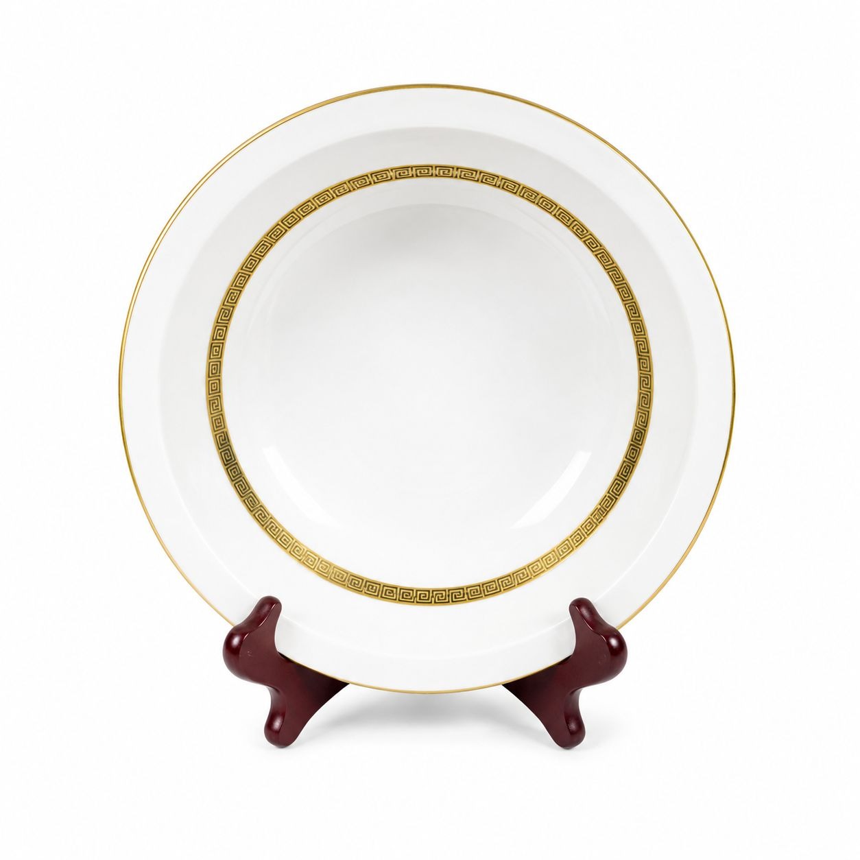 Vegetable Bowl 9" Key Largo by Meito Black Greek Key On Gold Band Royal M Japan Replacement China Vintage Elegant Traditional Classic