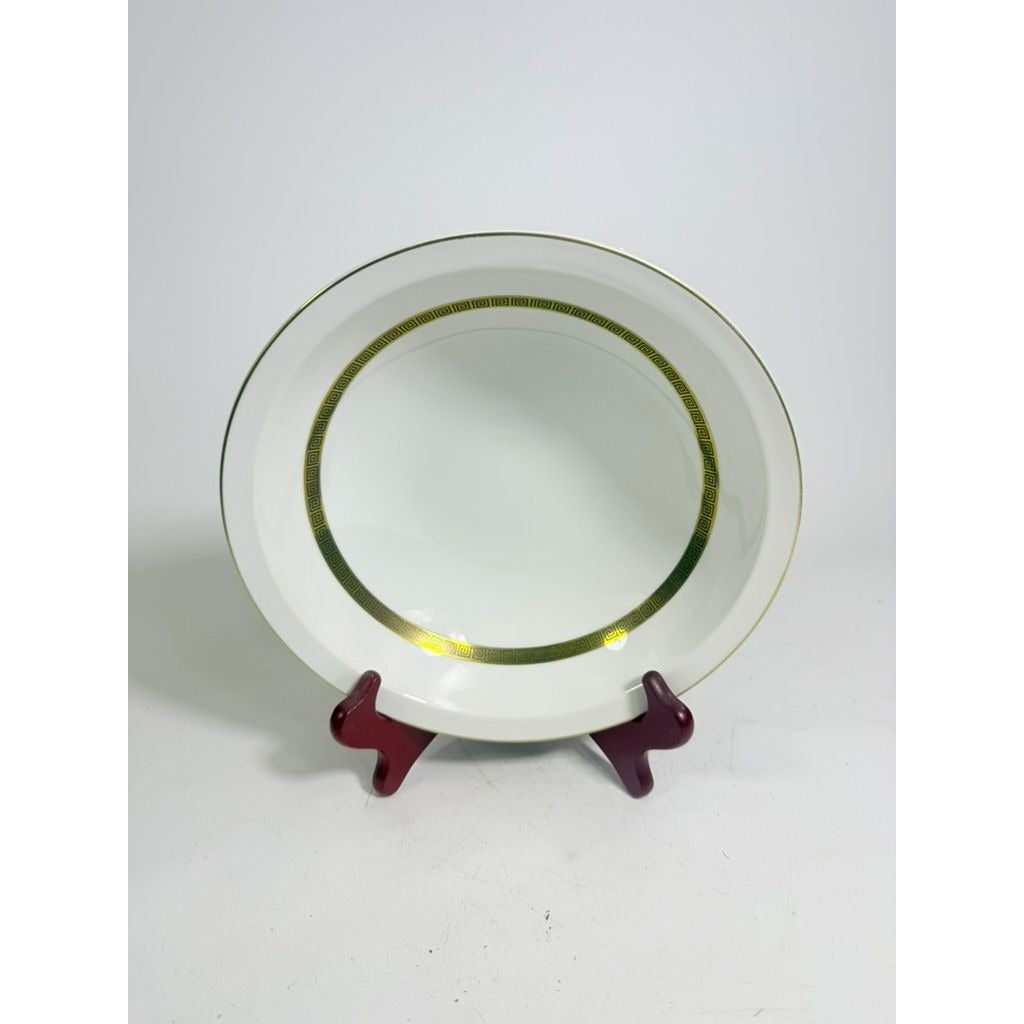 Vegetable Bowl 9" Key Largo by Meito Black Greek Key On Gold Band Royal M Japan Replacement China Vintage Elegant Traditional Classic