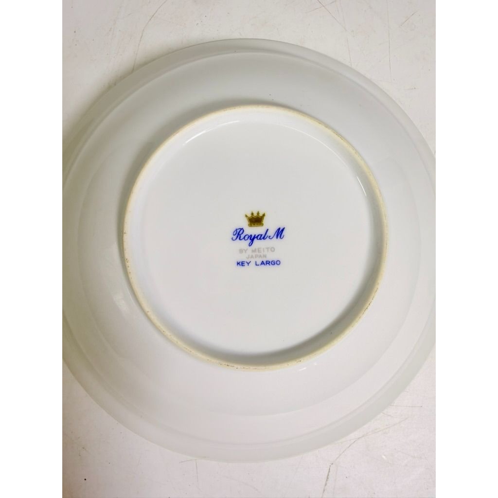 Vegetable Bowl 9" Key Largo by Meito Black Greek Key On Gold Band Royal M Japan Replacement China Vintage Elegant Traditional Classic