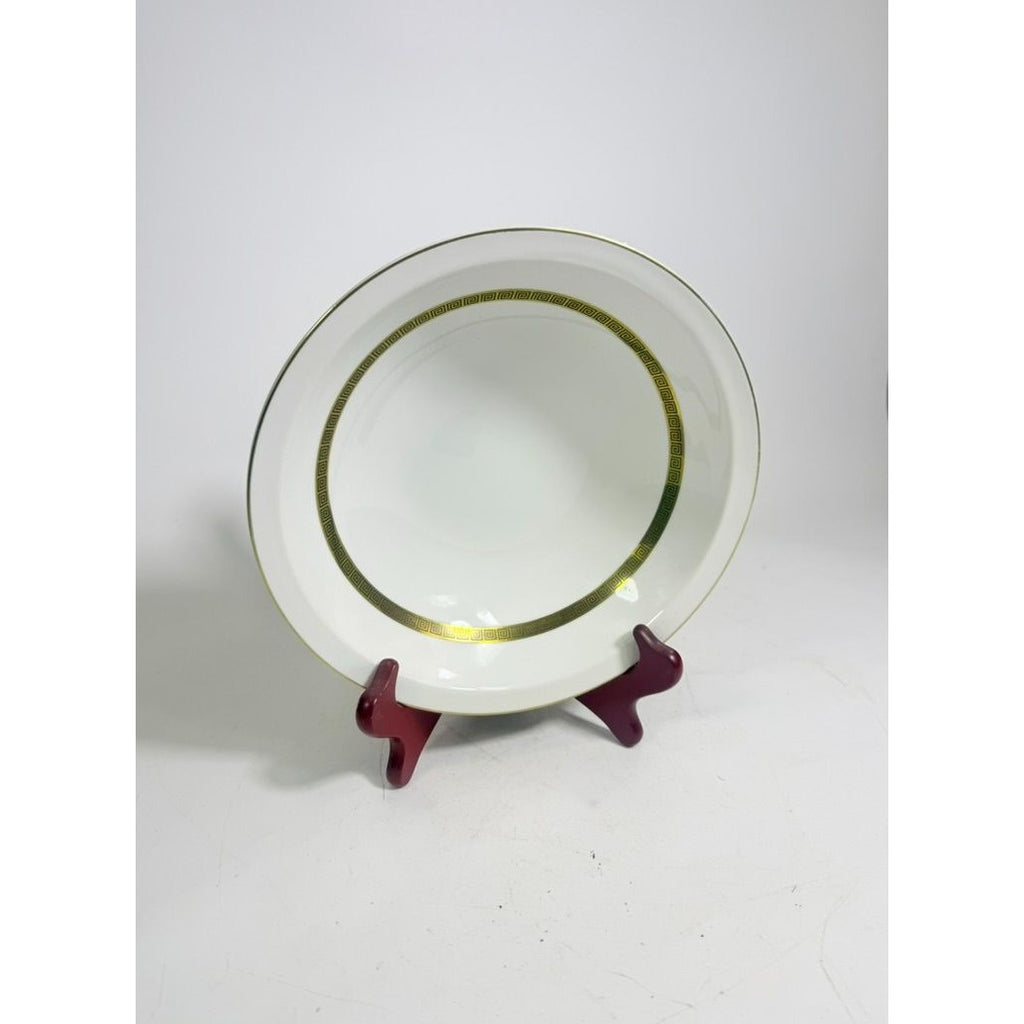 Vegetable Bowl 9" Key Largo by Meito Black Greek Key On Gold Band Royal M Japan Replacement China Vintage Elegant Traditional Classic