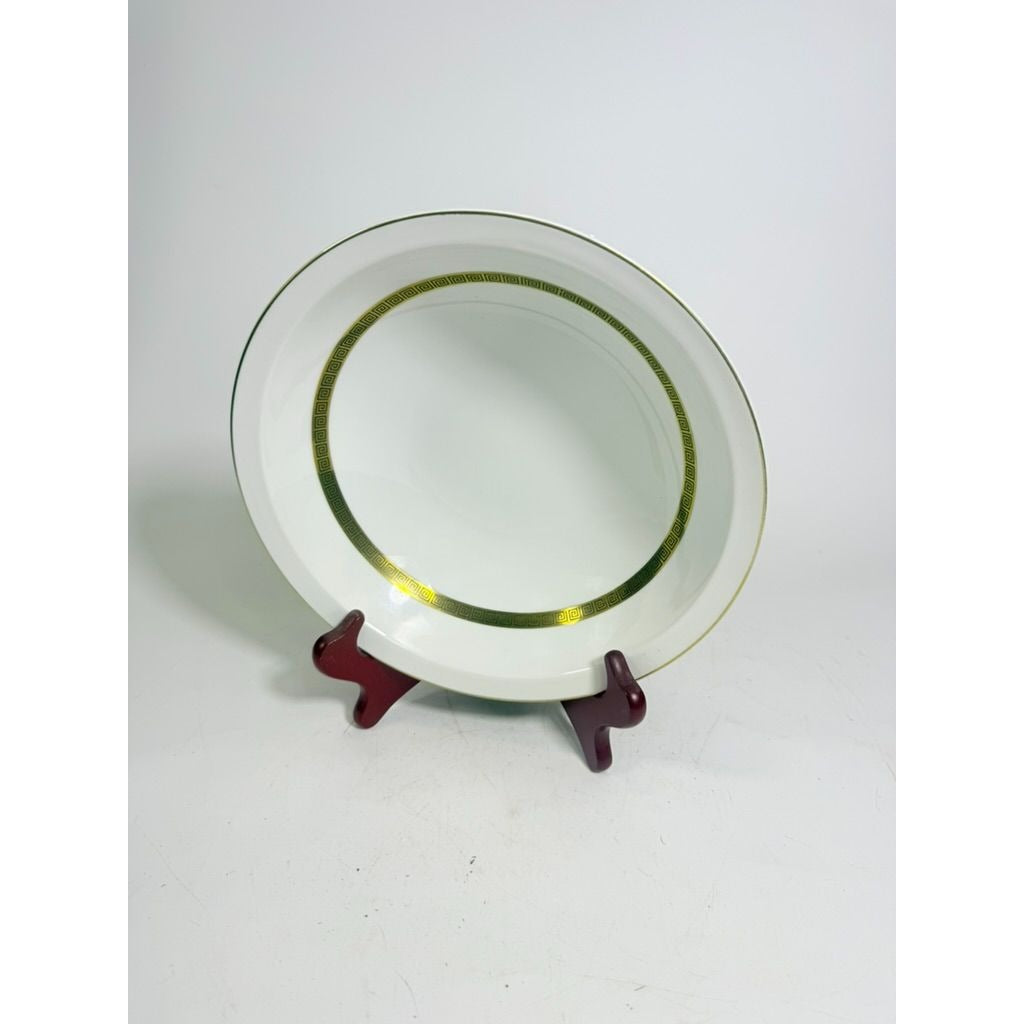 Vegetable Bowl 9" Key Largo by Meito Black Greek Key On Gold Band Royal M Japan Replacement China Vintage Elegant Traditional Classic