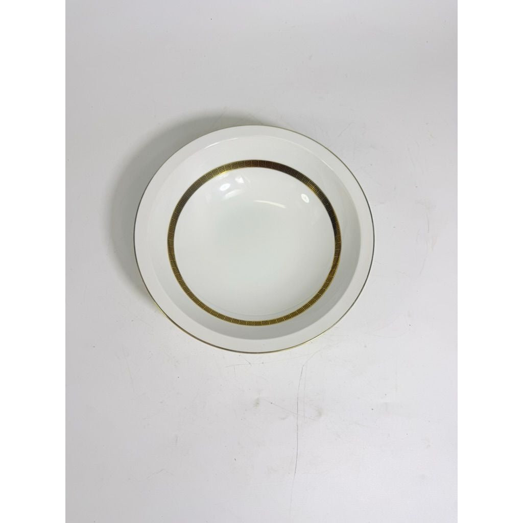 Vegetable Bowl 9" Key Largo by Meito Black Greek Key On Gold Band Royal M Japan Replacement China Vintage Elegant Traditional Classic