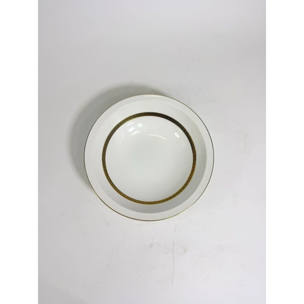 Vegetable Bowl 9" Key Largo by Meito Black Greek Key On Gold Band Royal M Japan Replacement China Vintage Elegant Traditional Classic