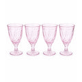 Noritake Pink Swirl Water Goblets Set 4 Retired Replacement Glassware Stemware Barware Hostess Drinking Glasses