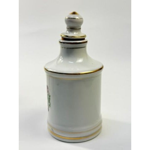 Apothecary Jars Paris France Style Porcelain Hand Painted Gold Trim Made in Japan Set 4 Bathroom Boudoir White Gold Canisters Decorative