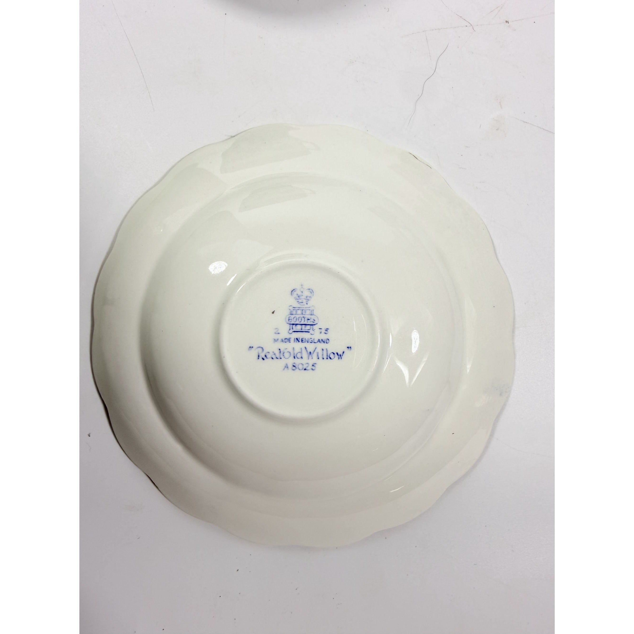 Cup and Saucer Set 8 Booths Real Old Willow Blue Gold Trim Tea Coffee Vintage Replacement China Traditional Oriental Chinoiserie England