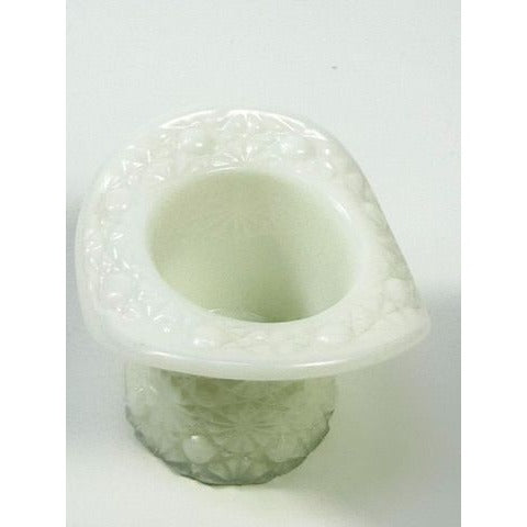 Toothpick Holder Vase Candleholder Fenton Daisy Button Top Hat Opalescent Milk Glass Vintage Home Decor Decorative Accents Collectible Glass