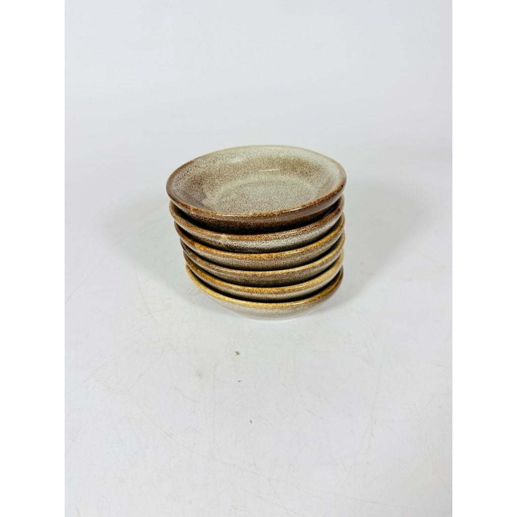 Stoneware Ceramic Sauce Dishes Set of 6 Vintage Small Bowls for Dips, Appetizers, and Snacks Replacement China