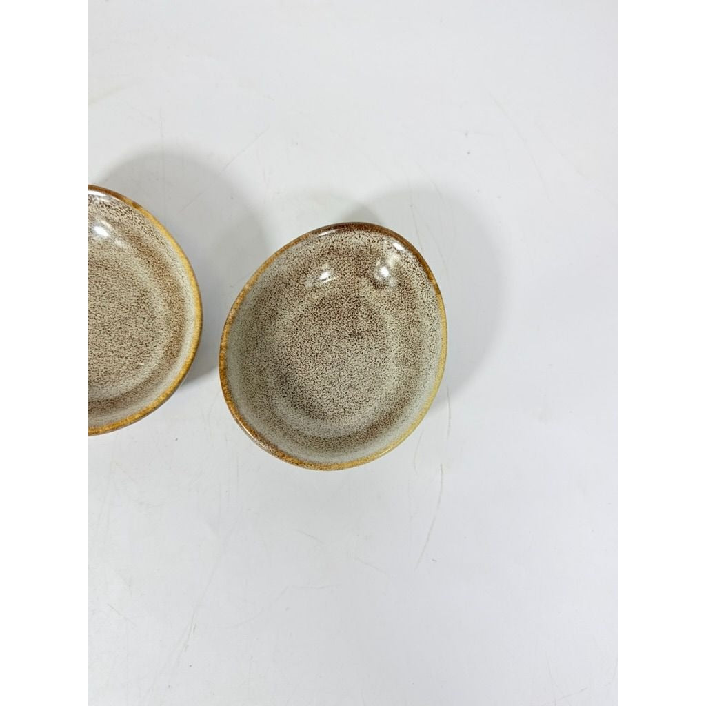 Stoneware Ceramic Sauce Dishes Set of 6 Vintage Small Bowls for Dips, Appetizers, and Snacks Replacement China