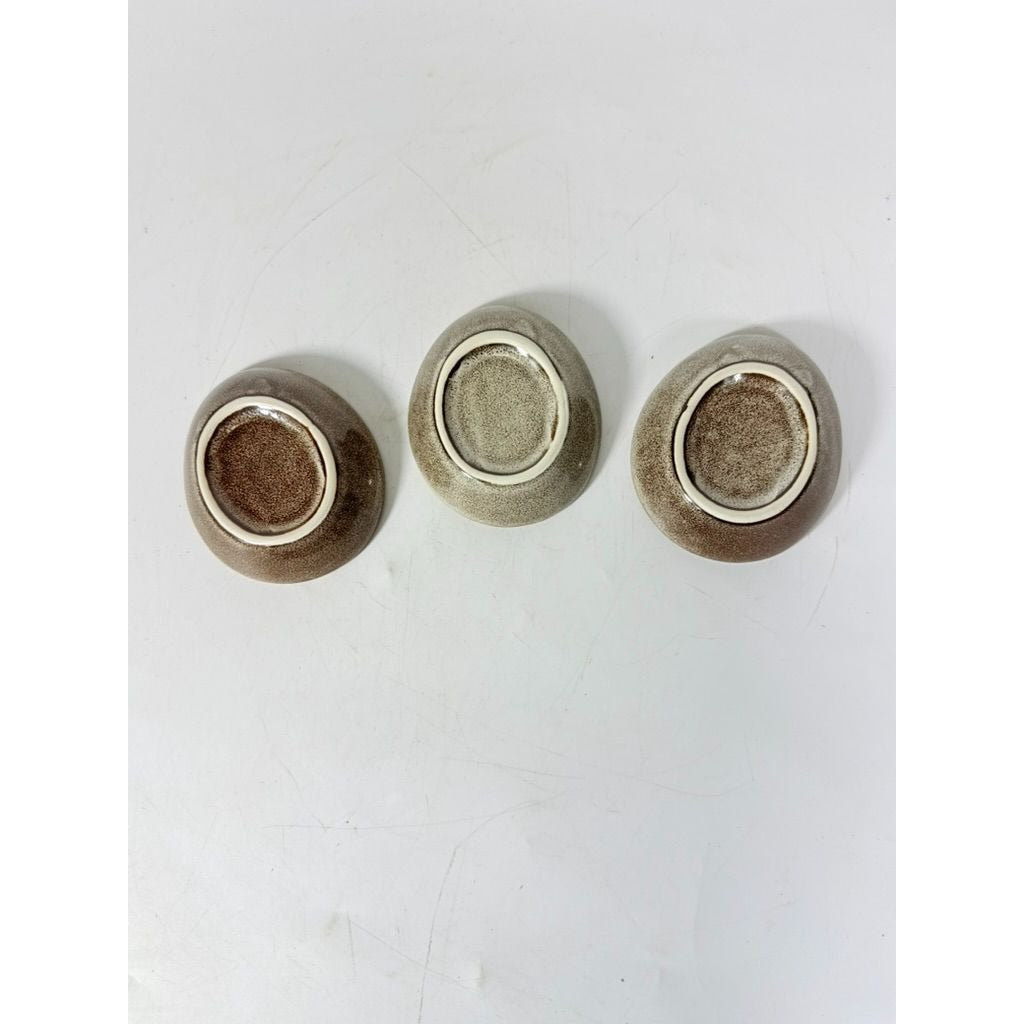 Stoneware Ceramic Sauce Dishes Set of 6 Vintage Small Bowls for Dips, Appetizers, and Snacks Replacement China