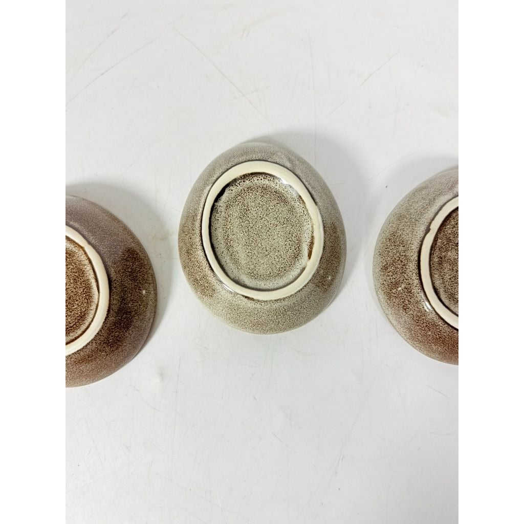 Stoneware Ceramic Sauce Dishes Set of 6 Vintage Small Bowls for Dips, Appetizers, and Snacks Replacement China