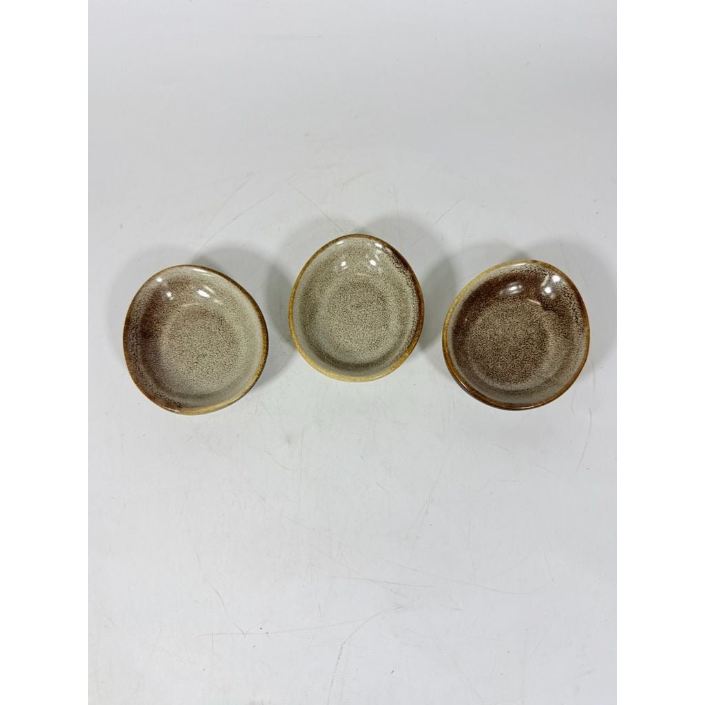 Stoneware Ceramic Sauce Dishes Set of 6 Vintage Small Bowls for Dips, Appetizers, and Snacks Replacement China