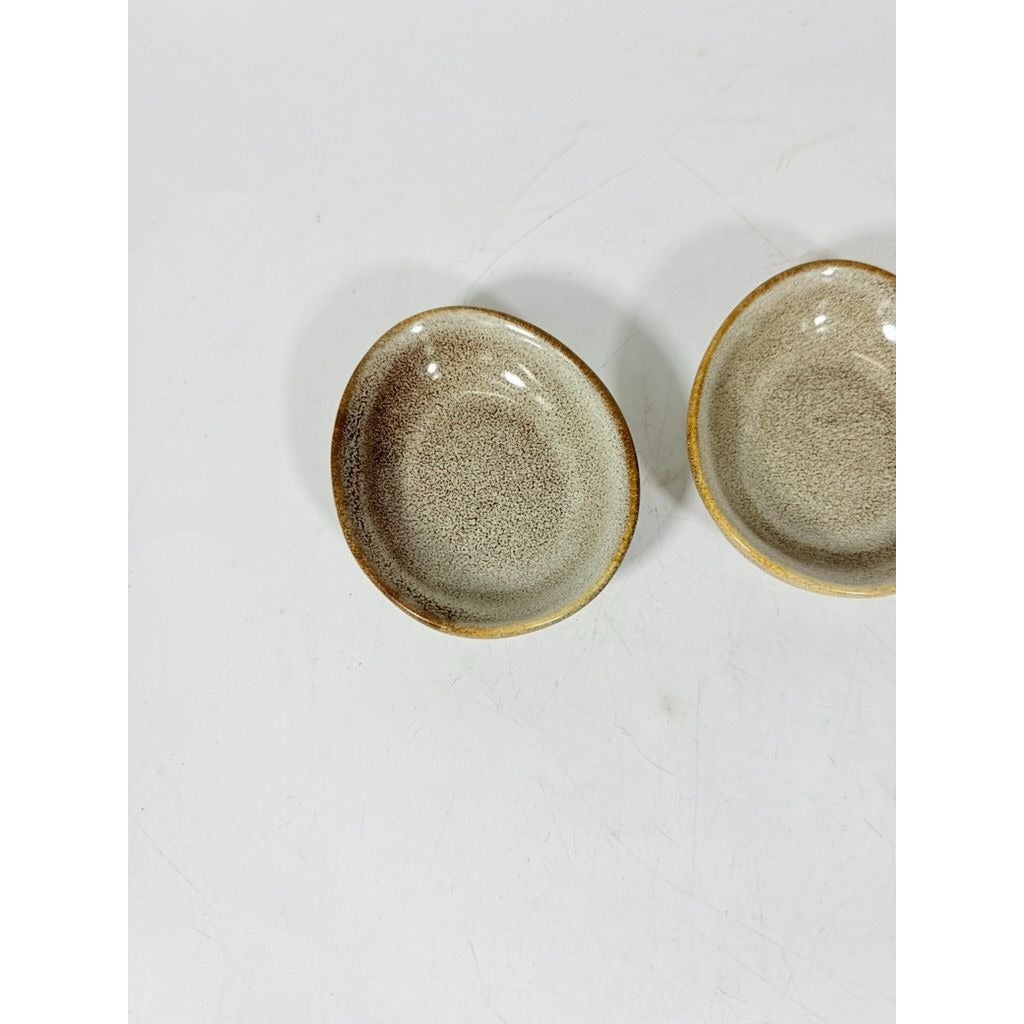 Stoneware Ceramic Sauce Dishes Set of 6 Vintage Small Bowls for Dips, Appetizers, and Snacks Replacement China