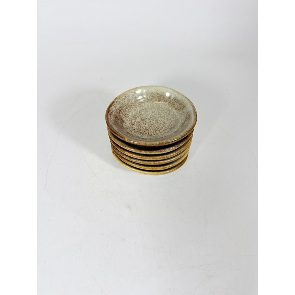 Stoneware Ceramic Sauce Dishes Set of 6 Vintage Small Bowls for Dips, Appetizers, and Snacks Replacement China